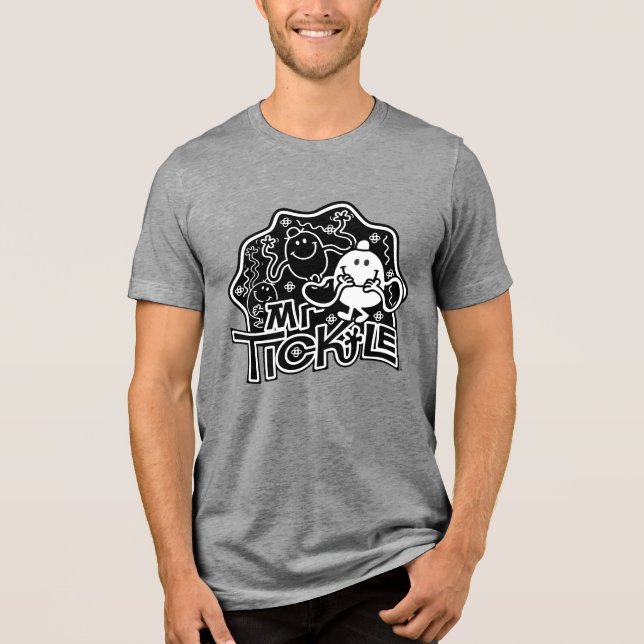 T-shirt Sr. Tickle | Diversão em preto-e-branco (Frente)