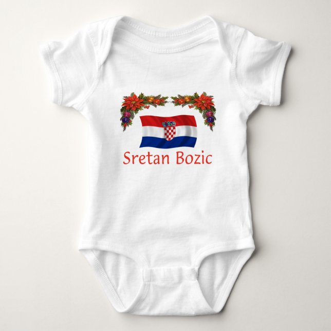 T-shirt Sretan croata Bozic (Feliz Natal) (Frente)