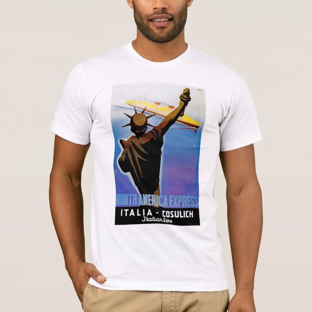 T-shirt ss Rex Passando Estátua da Liberdade (Frente)