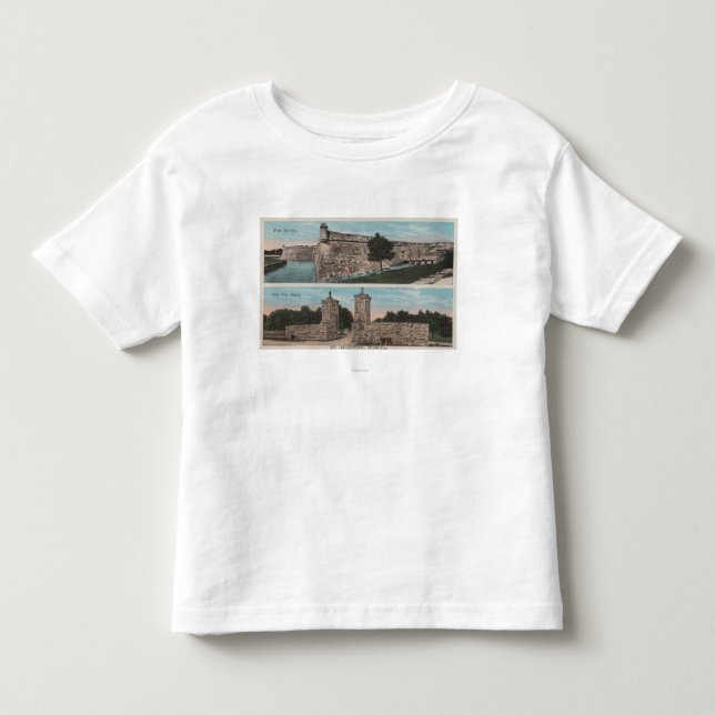 T-shirt St Augustine, FL - ideia do Ft. Marion & cidade (Frente)