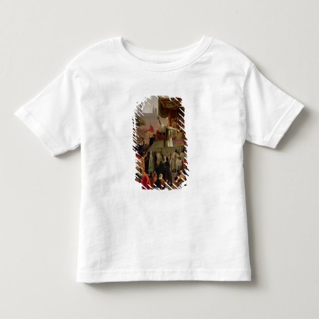 T-shirt St Bernard que Preaching a segunda cruzada (Frente)