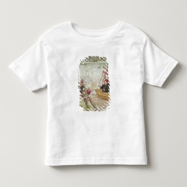 T-shirt St. Brendan em seu navio (Frente)