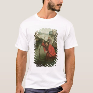 T-shirt St Christopher que leva a criança do cristo