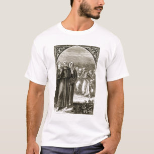 T-shirt St. Columba que chanting, e atacado pelos Druids,