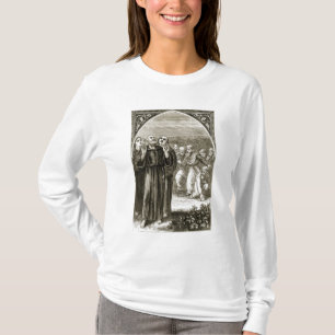 T-shirt St. Columba que chanting, e atacado pelos Druids,
