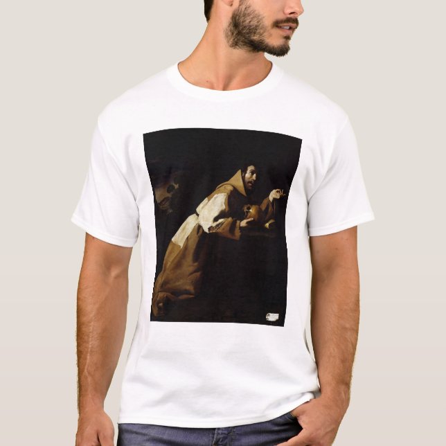 T-shirt St Francis na meditação, 1639 (Frente)