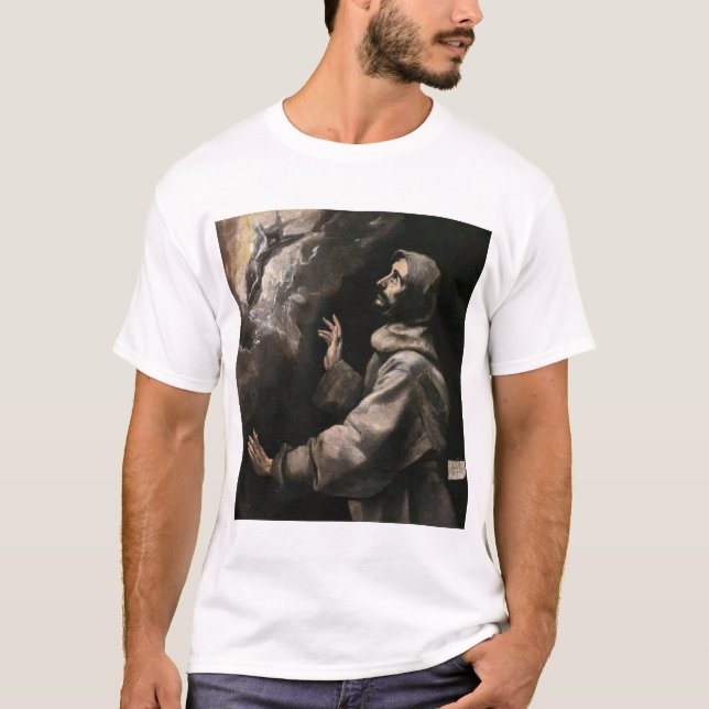 T-shirt St Francis que recebe os Stigmata (Frente)