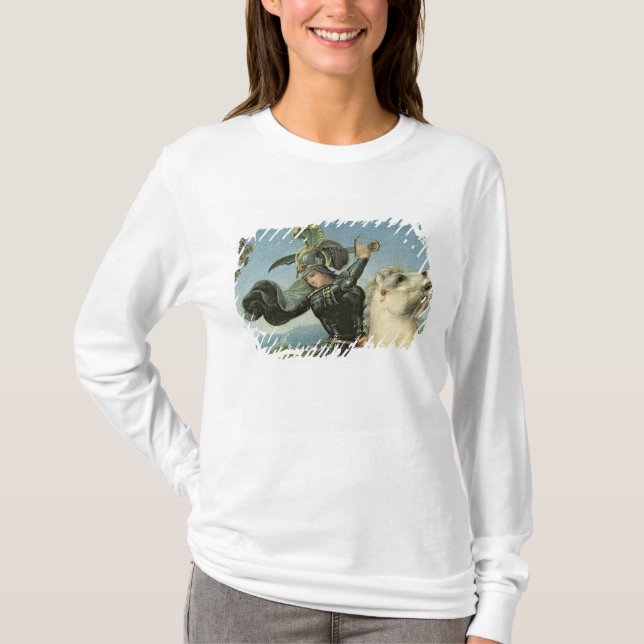 T-shirt St George que esforça-se com o dragão (Frente)