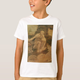 T-shirt St Jerome na região selvagem por Leonardo da Vinci