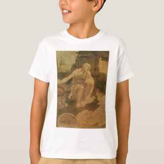 T-shirt St Jerome na região selvagem por Leonardo da Vinci