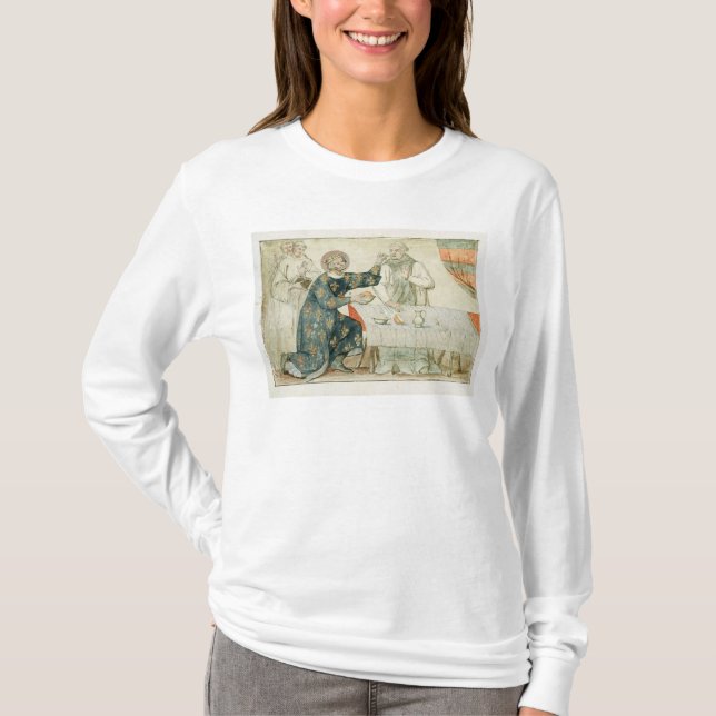 T-shirt St Louis que alimenta uma monge avara (Frente)