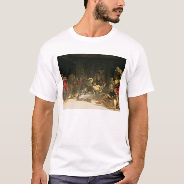 T-shirt St. Roch que cura o praga (Frente)