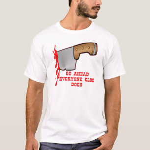 T-shirt Stabbed pela faca na parte traseira