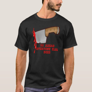 T-shirt Stabbed pela faca na parte traseira