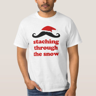 T-shirt staching com o papai noel engraçado do Natal da