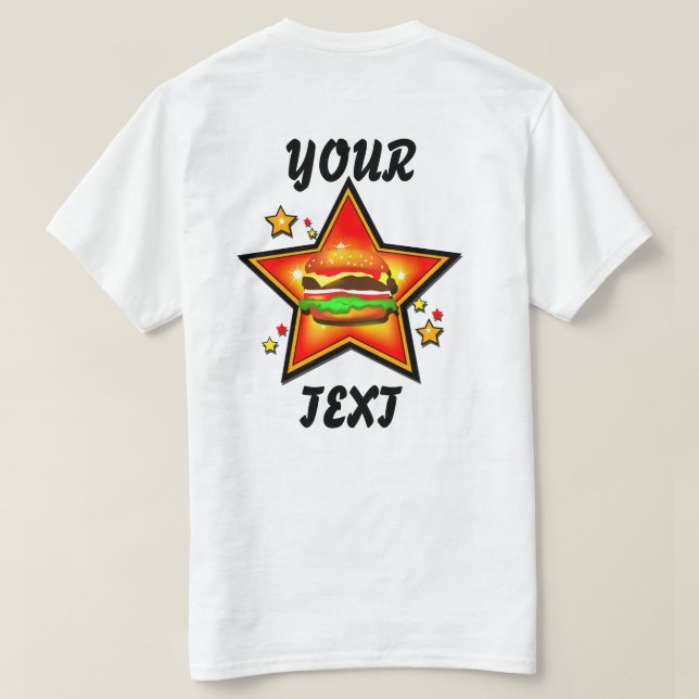 T-shirt Star Burger (Verso do Design)