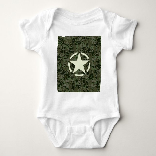 T-shirt Star Stencil Digital Woodland (Frente)