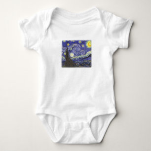 T-shirt Starry Night por Van Gogh criança Creeper