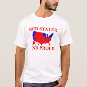T-shirt Stater e orgulhoso vermelhos