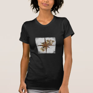 T-shirt Steampunk Compass Star Grunge