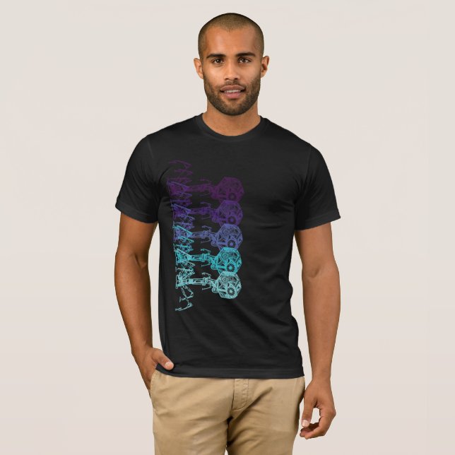 T-shirt Steampunk_Phage em Cor Viva (Frente Completa)