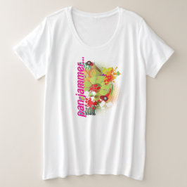T-shirt Steelpan Abstrato com Baquetas e Salpicos de Tinta