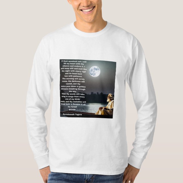 T-Shirt Steps Silencioso com Poema de Rabindranath (Frente)