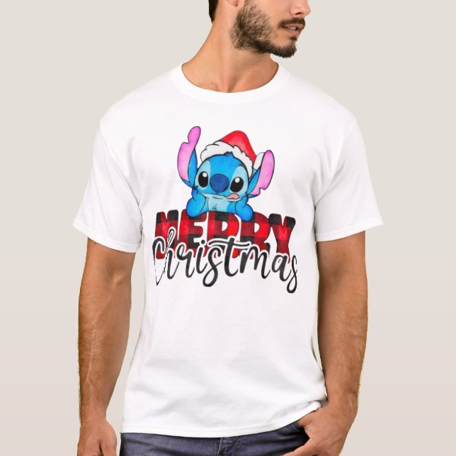 T-Shirt stitch png meery christmas  (Frente)