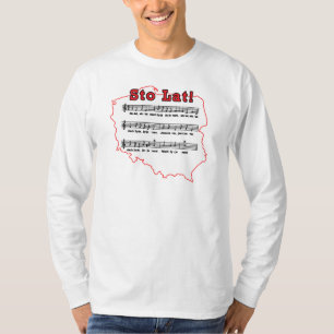 T-shirt Sto Lat! Mapa Polonês da Música