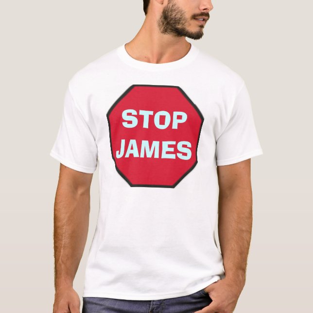 T-shirt stop_blank, STOPJAMES (Frente)