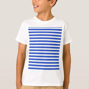 T-shirt Stripes de combinação azul real de Shirley Taylo