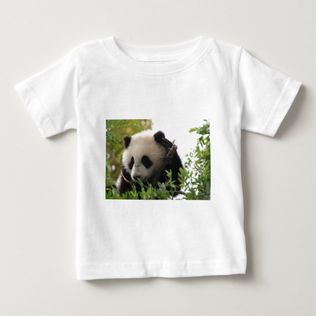 T-shirt SU Lin, filhote de urso da panda gigante no jardim (Frente)
