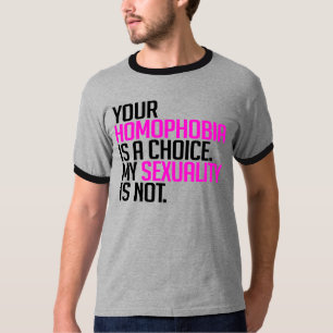 T-shirt Sua Homofobia é uma escolha