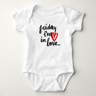 T-shirt Sua sexta-feira eu estou no bodysuit do bebê do