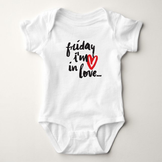 T-shirt Sua sexta-feira eu estou no bodysuit do bebê do (Frente)