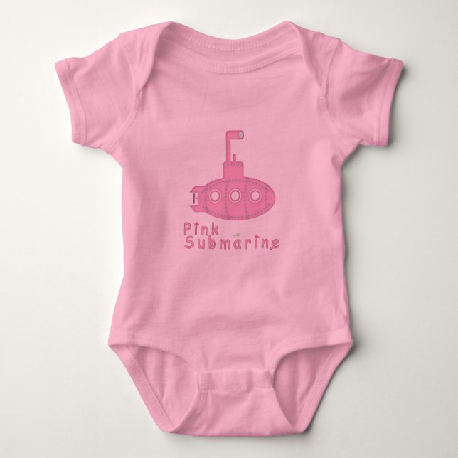 T-shirt Submarino cor-de-rosa (Frente)