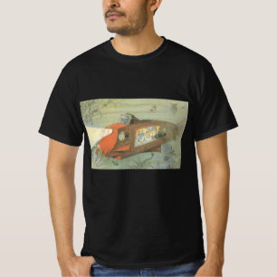 T-shirt Submarino Steampunk de Ficção Científica Vintage n
