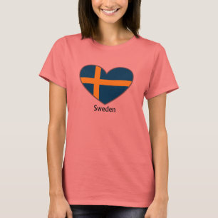 T-shirt Suecia em meu coração