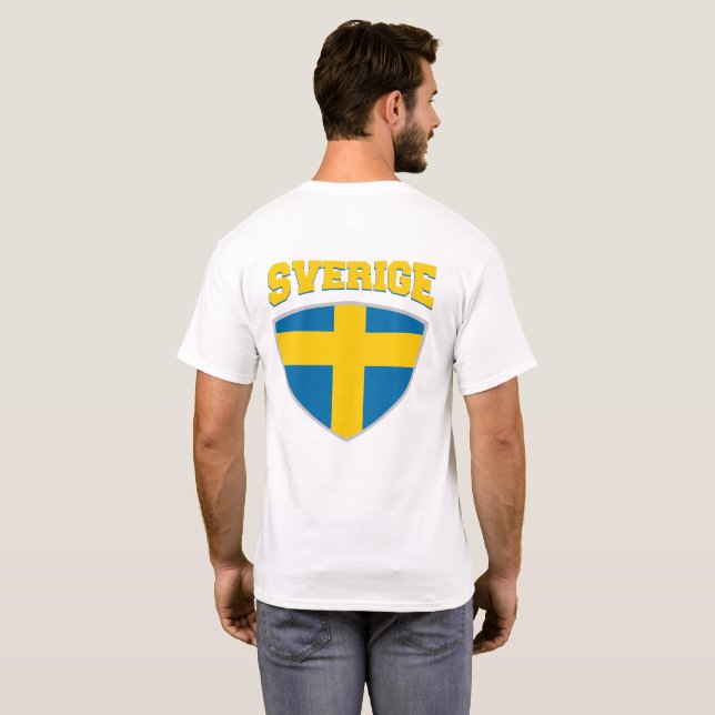 T-Shirt suecia Flag (Parte Traseira Completa)