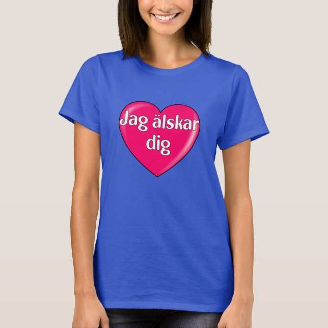 T-shirt Sueco - Eu te amo (Frente)