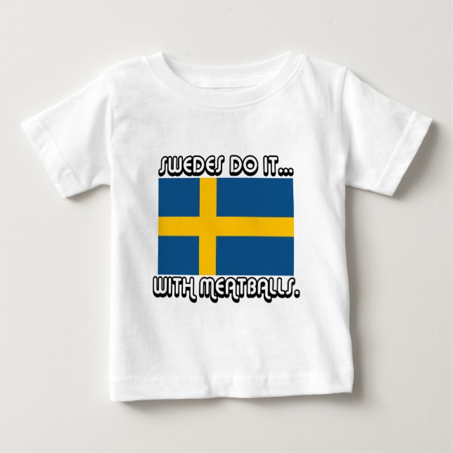 T-shirt Suecos Fazem... Com Almôndegas (Frente)