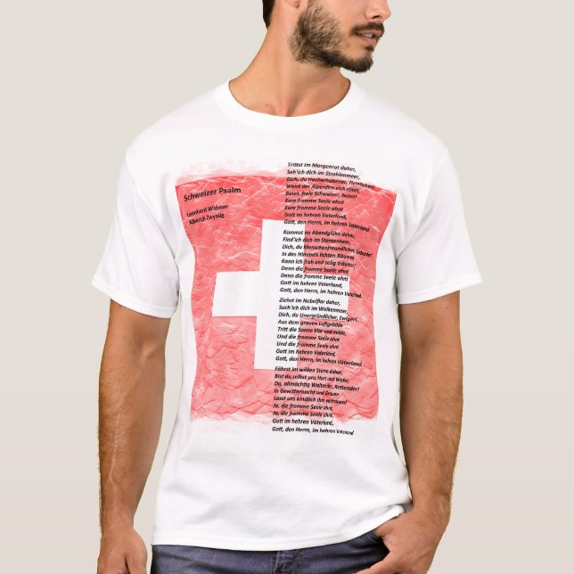 T-shirt Suiça - Schweizerpsalm (Frente)