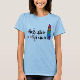 T-shirt sujo do clube social das meninas