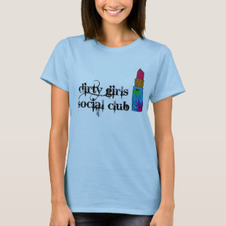 T-shirt sujo do clube social das meninas