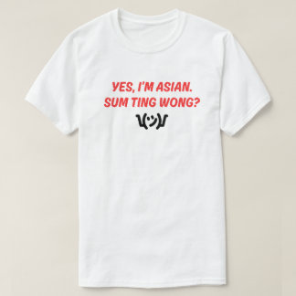 T-Shirt "Sum Ting Wong" divertido e apanhador