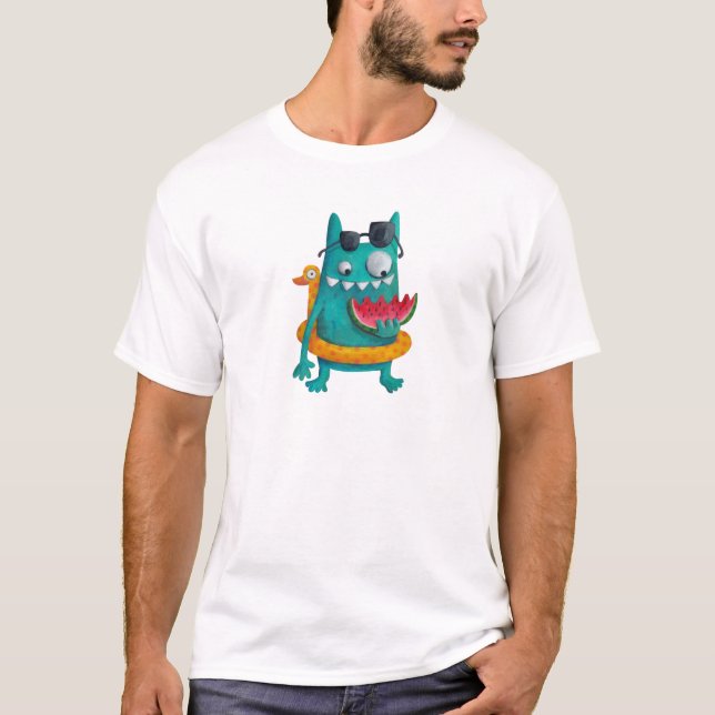T-shirt Summer Beach Monster (Frente)