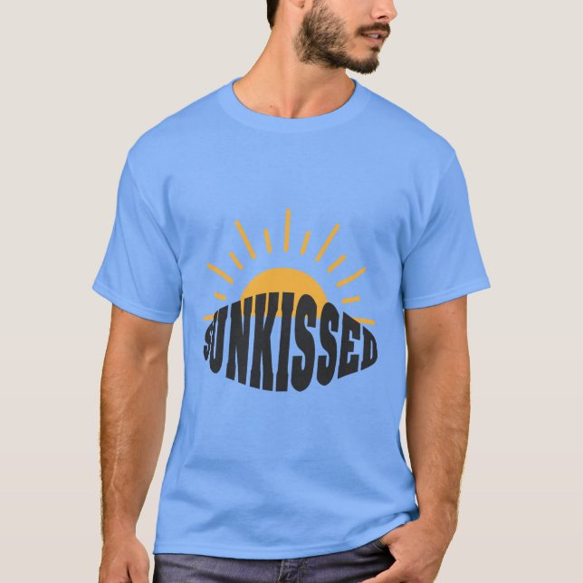 T-Shirt Summer Sea Beach Sunset Retro (Frente)