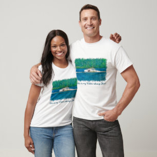 T-shirt Summer Waterskiier e Lake