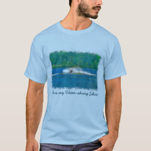 T-shirt Summer Waterskiier e Lake