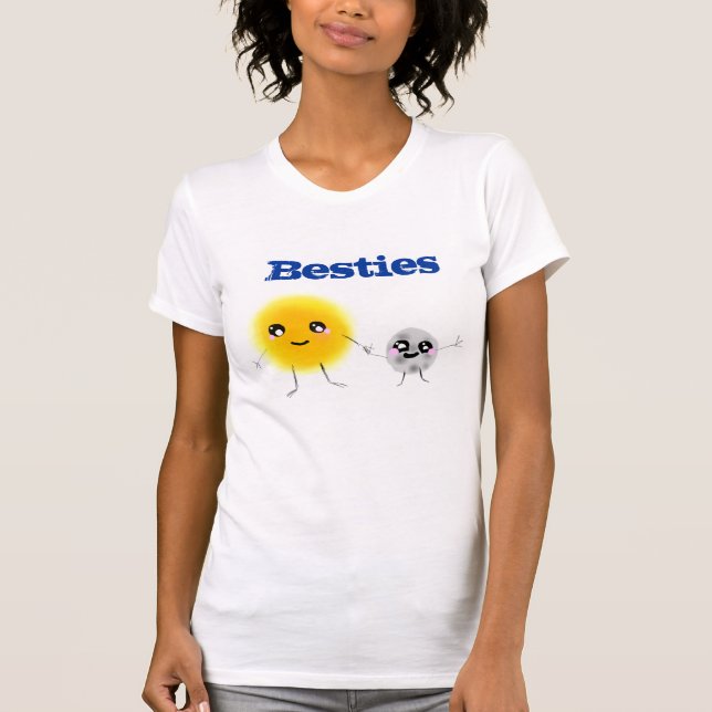 T-shirt Sun e lua Besties (Frente)